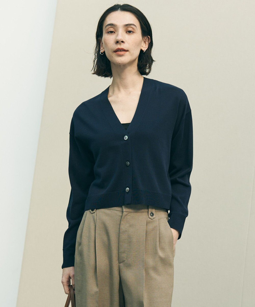 UNFILO L イージーカーディガン クロップド 