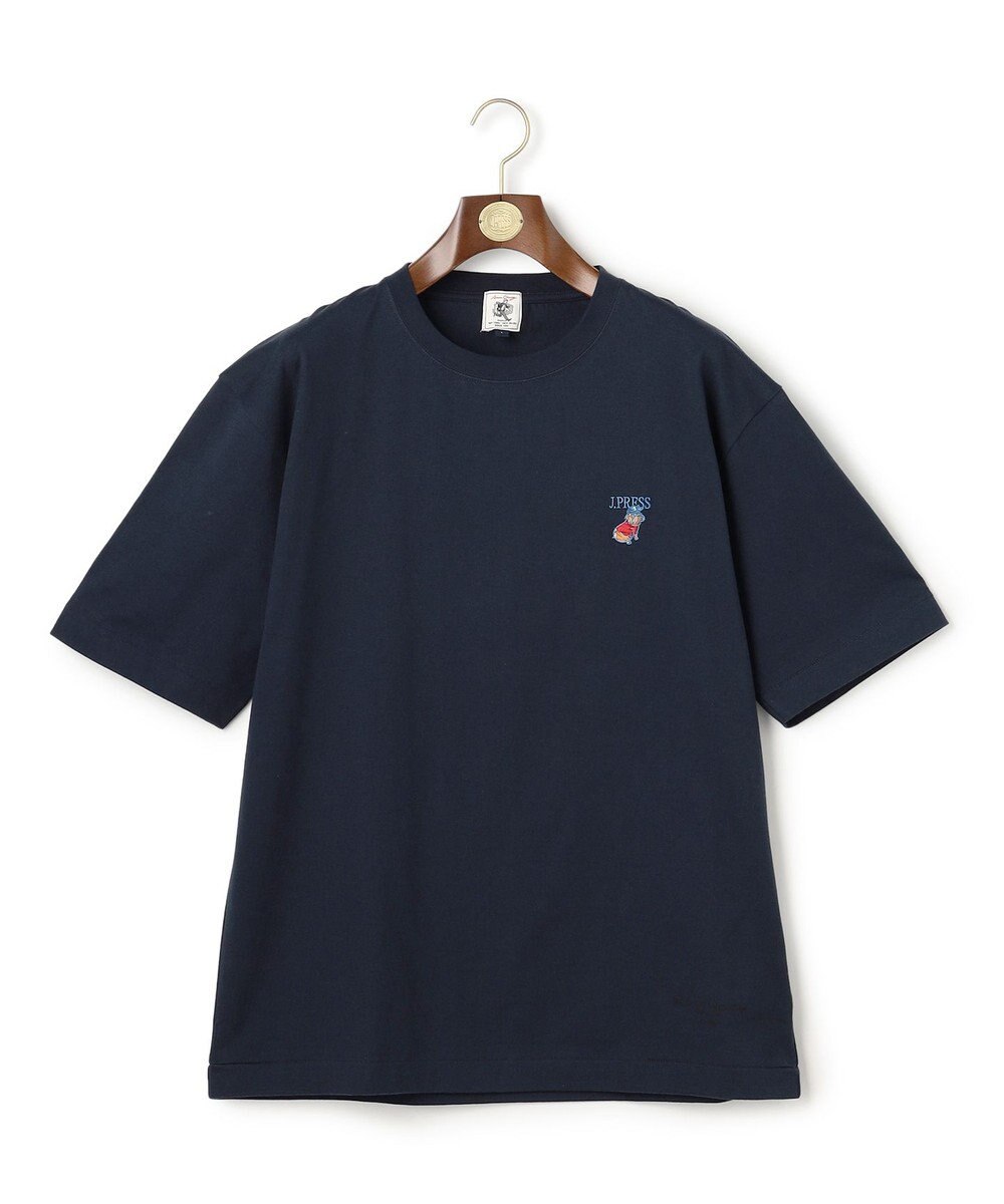J.PRESS MEN 【AaronChang】【UNISEX】ブルドック エンブロイダリー Tシャツ 