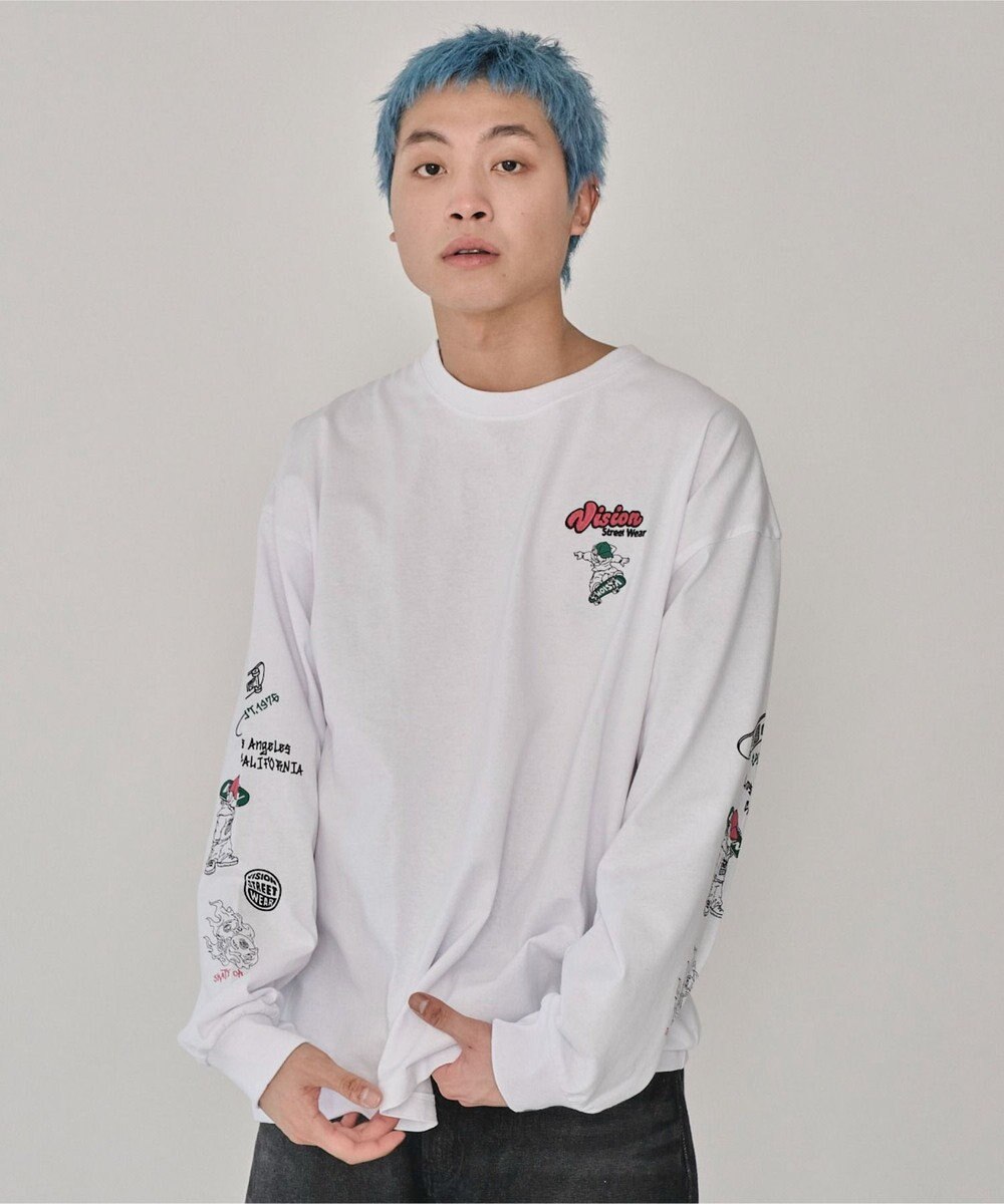 WEGO 【ユニセックス着用ITEM】別注VISIONグラフィックスリーブプリントT（LS） 