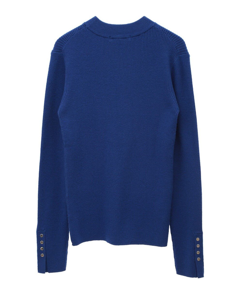 Green Parks もちやわ　袖口釦リブニットプルオーバー 