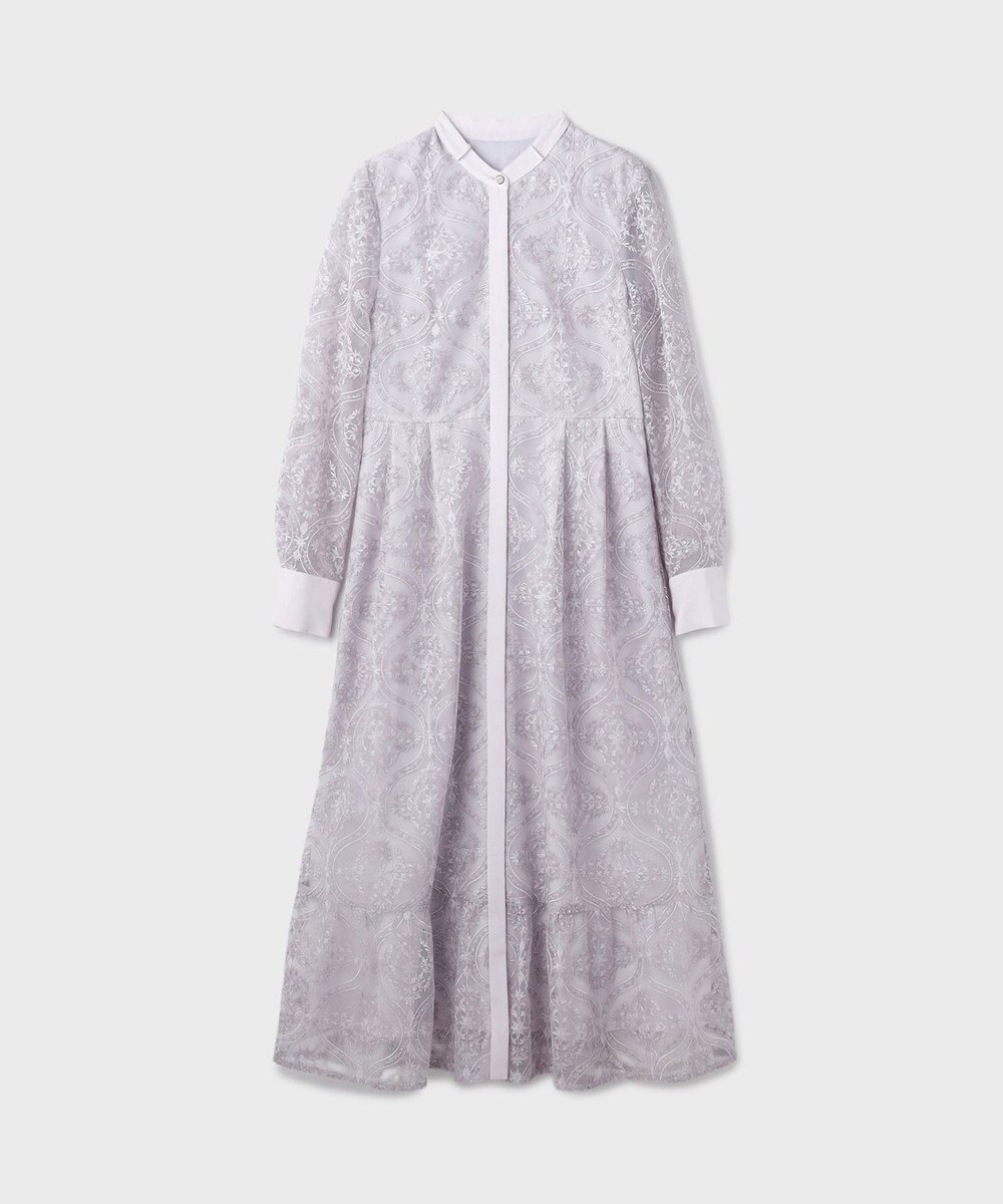 GRACE CONTINENTAL オーナメント刺繍フレアワンピース 