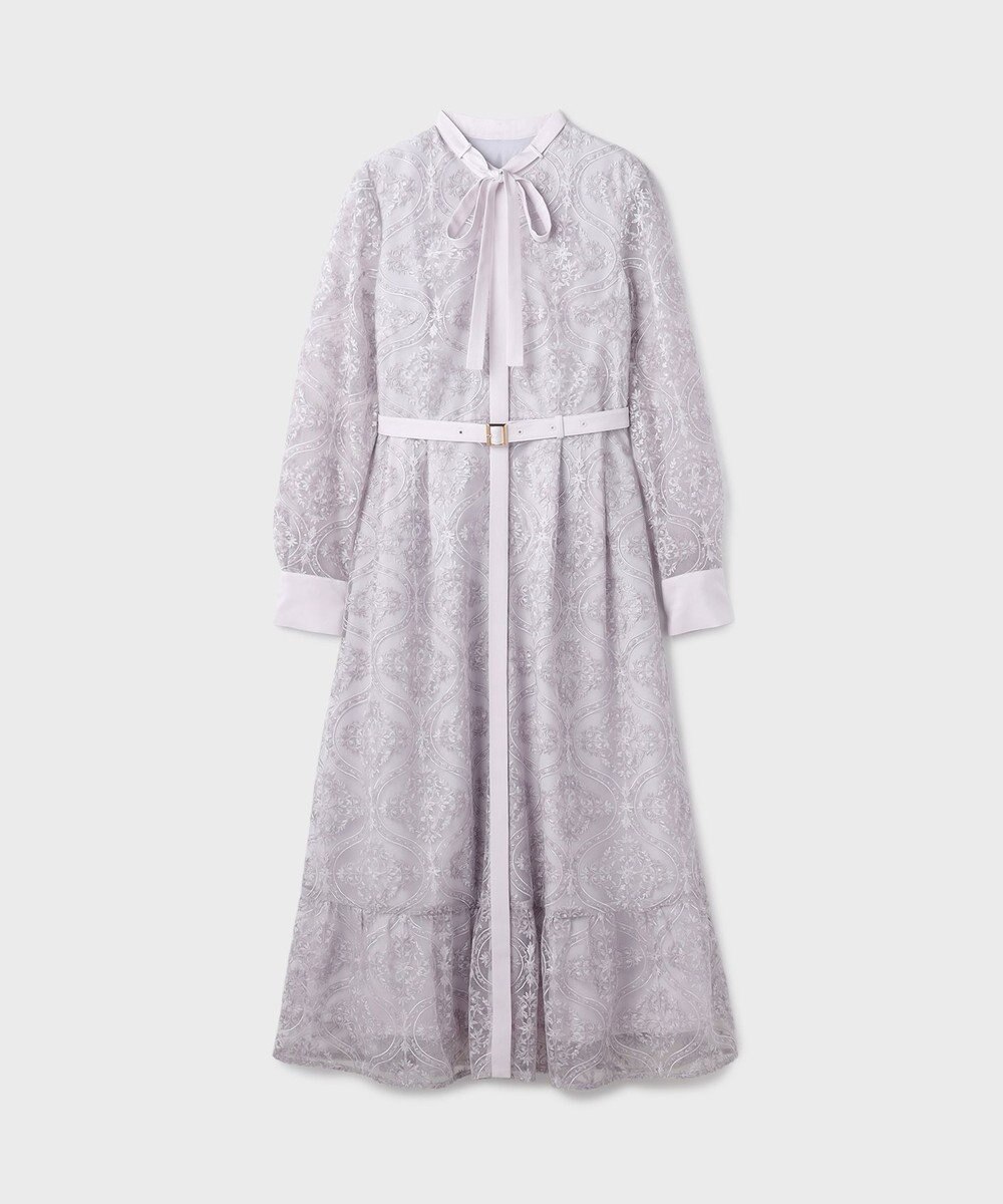 GRACE CONTINENTAL オーナメント刺繍フレアワンピース 