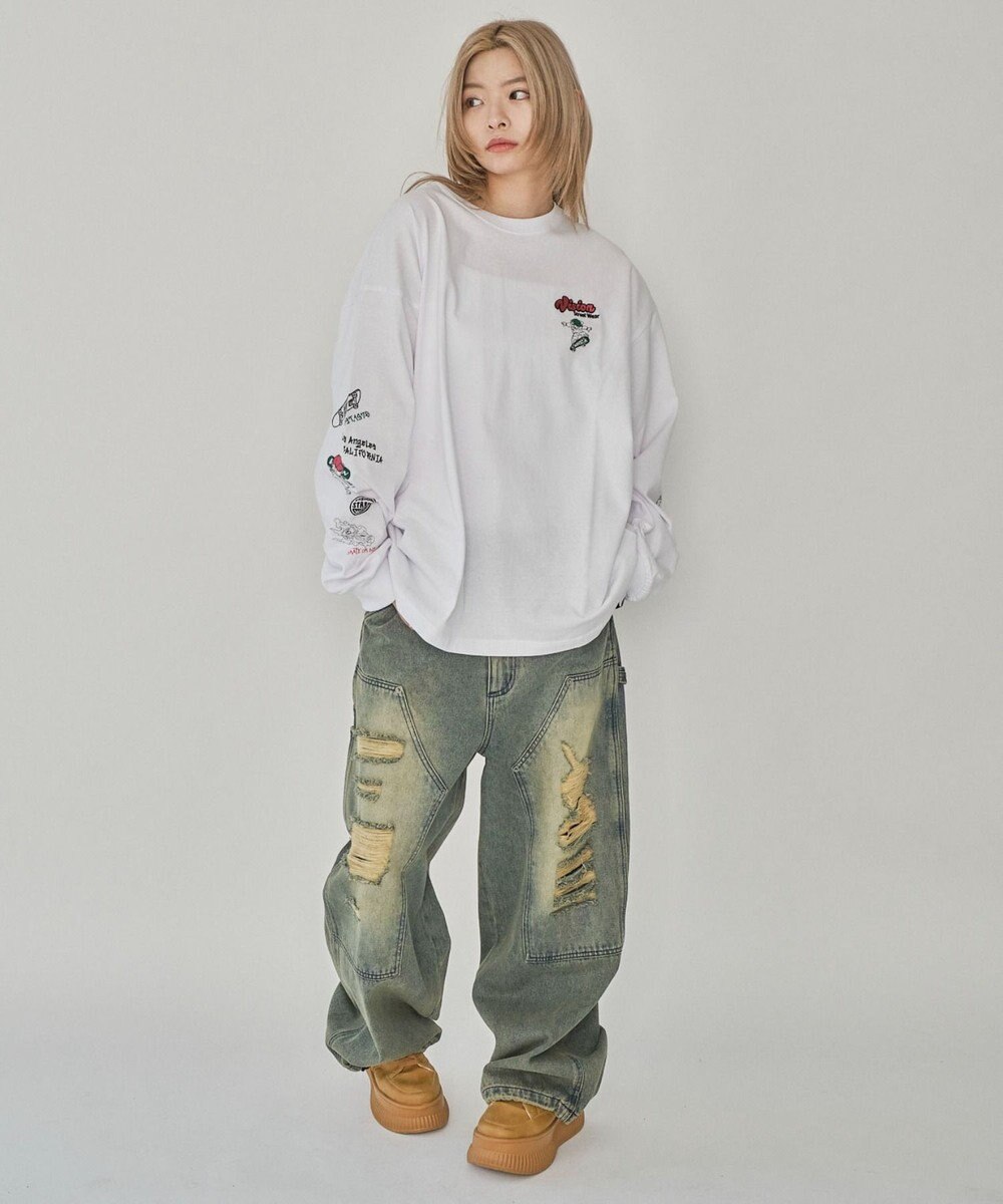 WEGO 【ユニセックス着用ITEM】別注VISIONグラフィックスリーブプリントT（LS） 