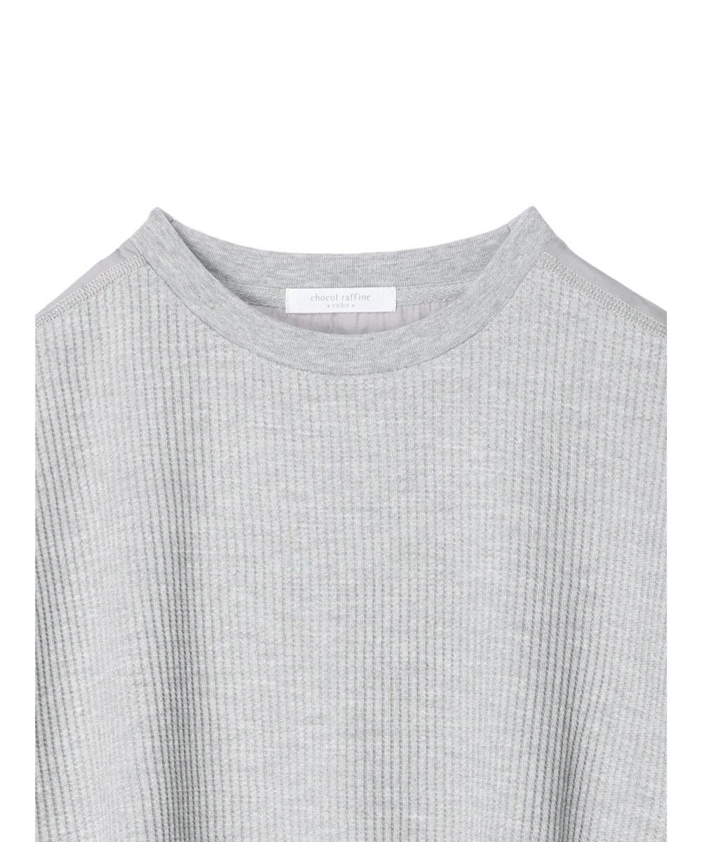 Green Parks ワッフル布帛ドッキングプルオーバー 