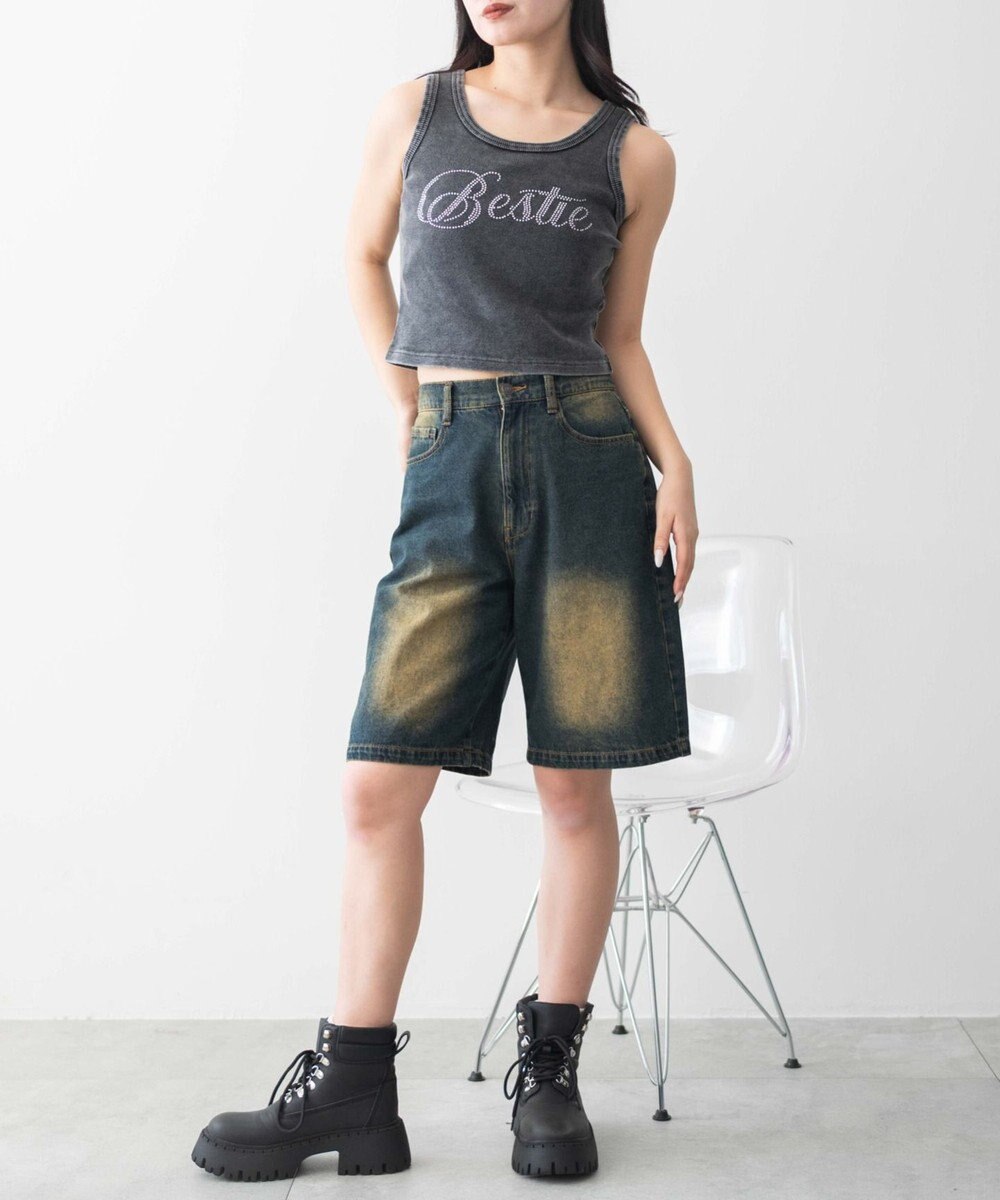 WEGO ヴィンテージウォッシュグラフィックタンク 