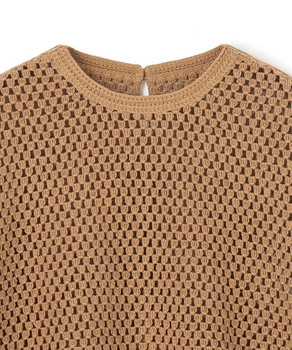 UNFILO クロシェレースニット ハーフスリーブ プルオーバー 