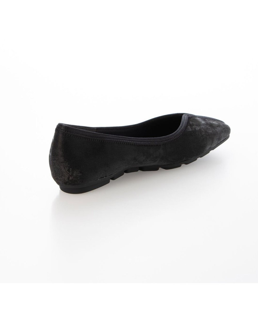 MODE ET JACOMO <carino>スクエアトゥ切り替えデザインフラットパンプス 