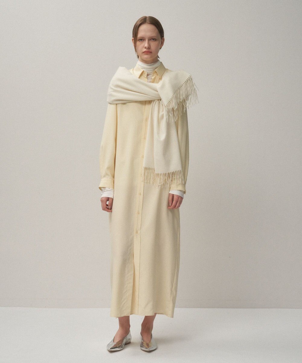 ATON SILK SUEDE | ボタンダウンシャツドレス 