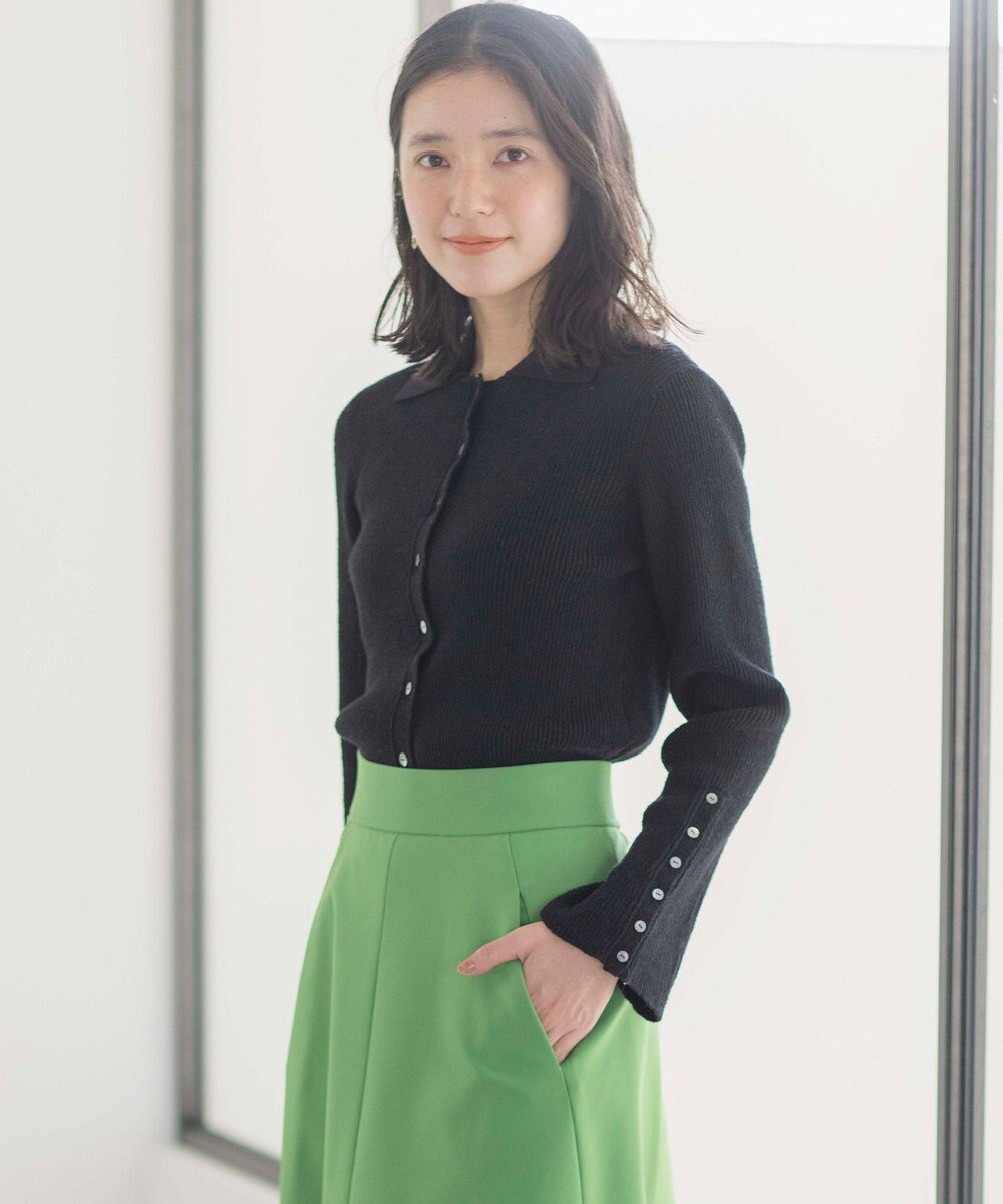 組曲 L 【WEB限定】ミニブークレー襟付きニットポロ 