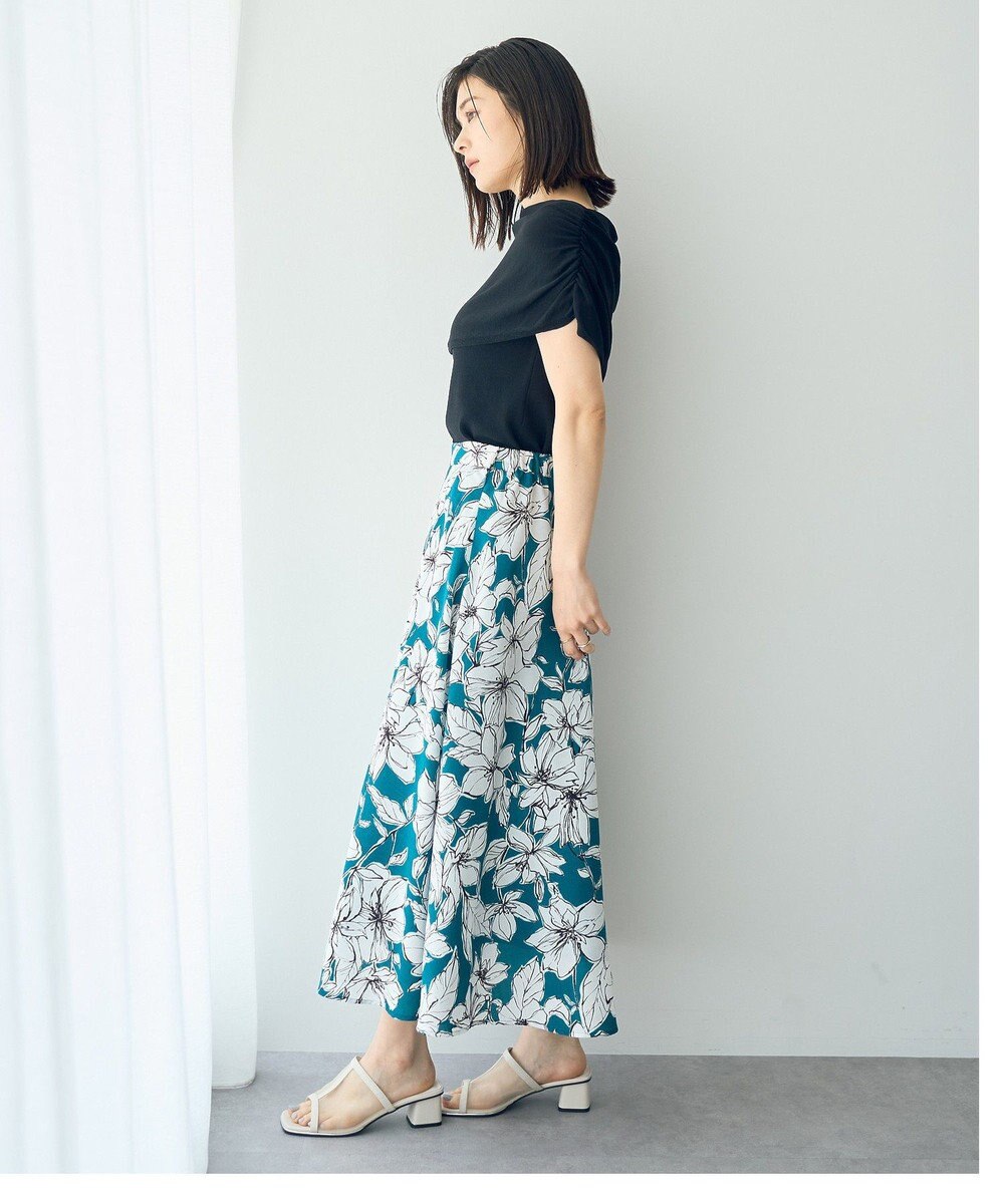 YECCA VECCA シャーリングオフショルニット 