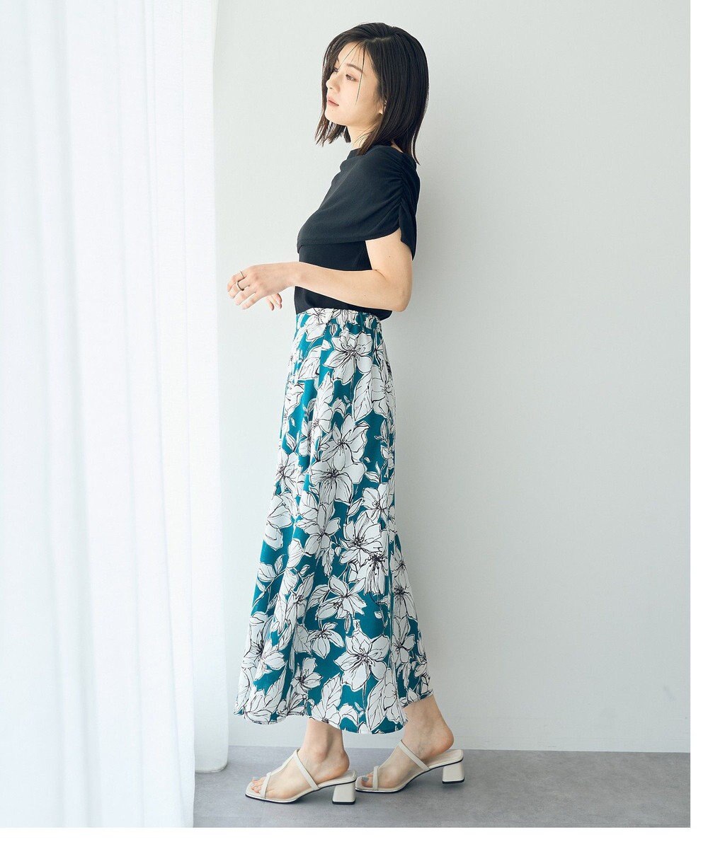 YECCA VECCA シャーリングオフショルニット 