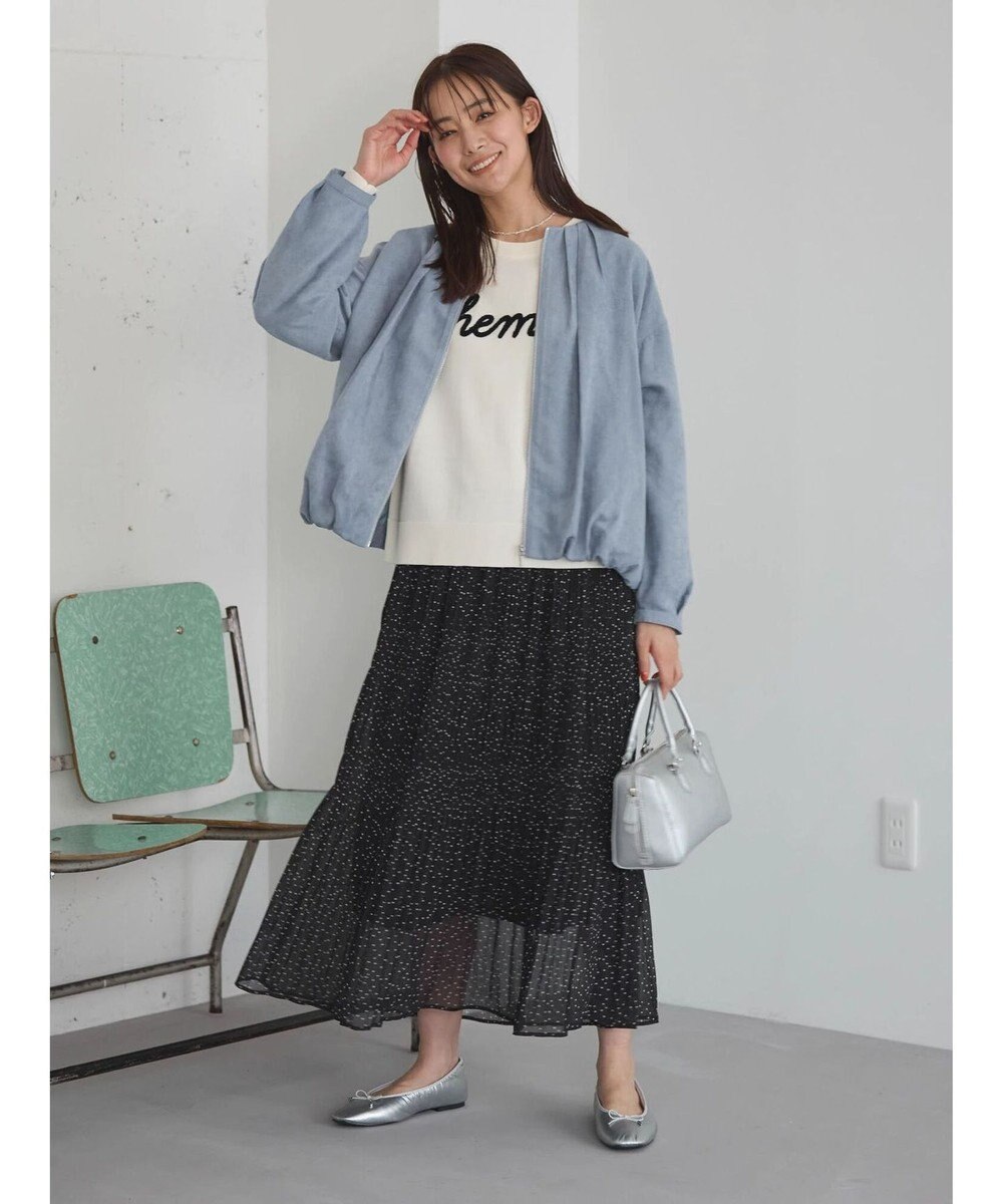 Green Parks ノーカラータックスウェード調ブルゾン 