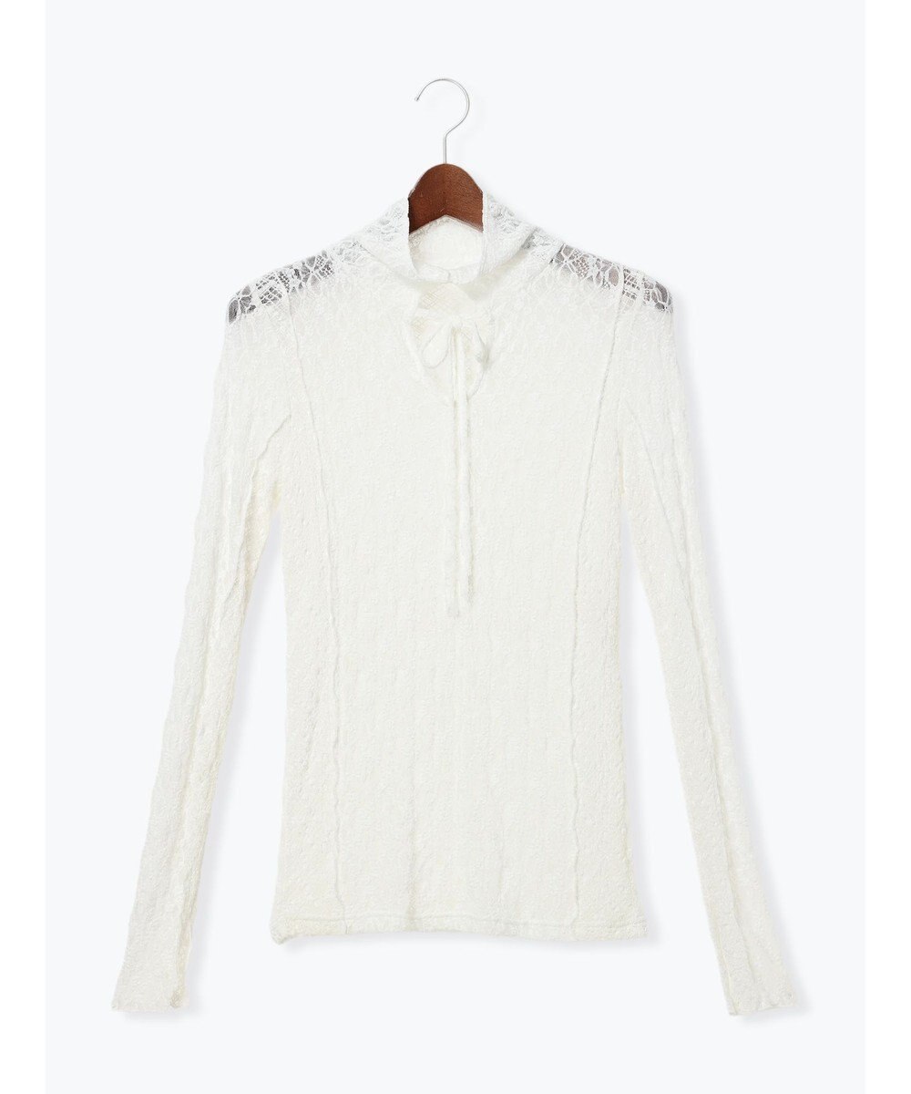 Te chichi パッチワークレース前後2WAY衿デザインTOPS《2025Autumn catalog item》 