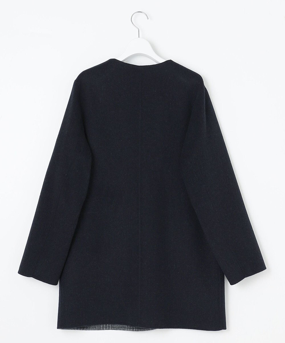 J.PRESS LADIES L 【リバーシブル】ウールナイロン リバー チェック ミドル コート 