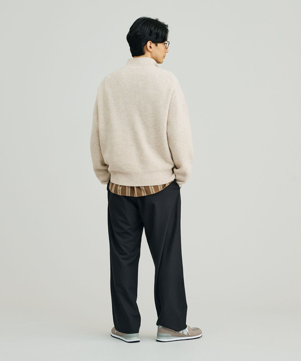 J.PRESS YORK STREET 【UNISEX】ウールカシミヤ ハーフジップニット 