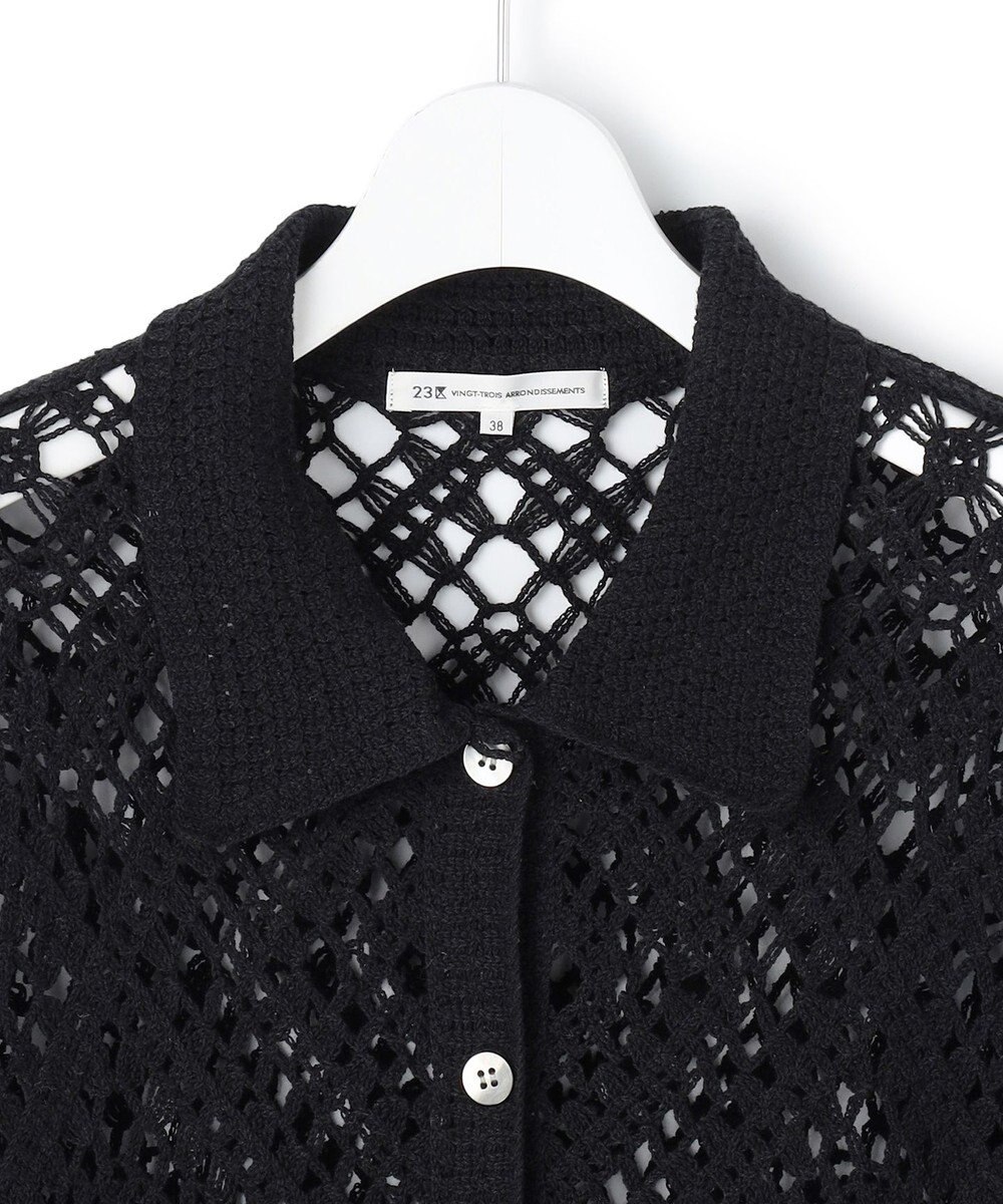 23区 【先行予約】エンブロイダリーレース ポロ ニット 