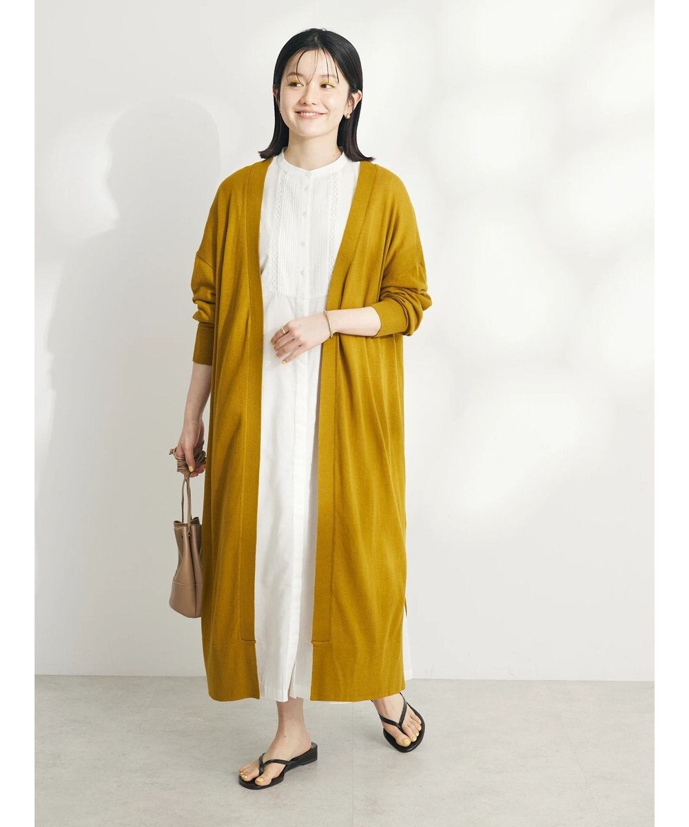 CRAFT STANDARD BOUTIQUE 裾スリットロングニットカーディガン 