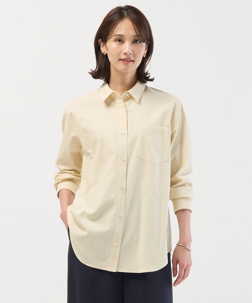 J.PRESS LADIES スプリングシャツコール コーデュロイ シャツ 