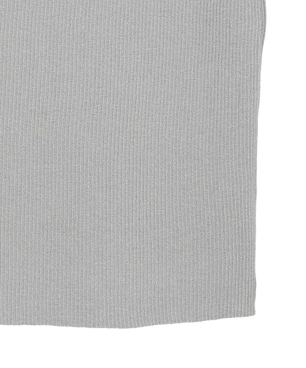 earth music&ecology アシメネックリブニットプルオーバー 