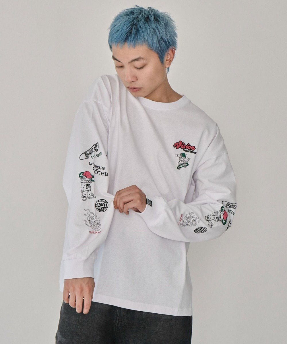 WEGO 【ユニセックス着用ITEM】別注VISIONグラフィックスリーブプリントT（LS） 