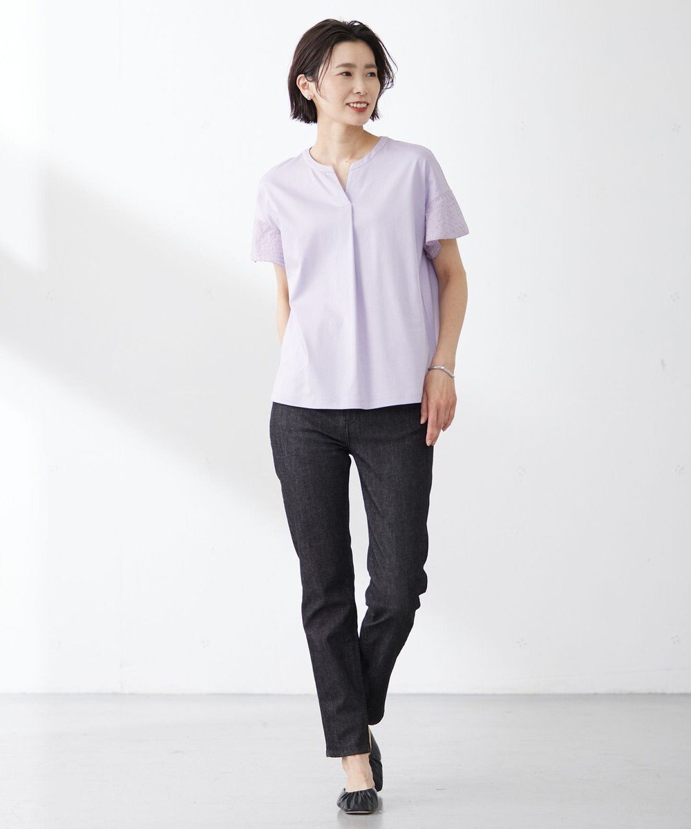 J.PRESS LADIES 【接触冷感・吸水速乾】MULTI EFFECT JERSEY フレアースリーブ カットソー 