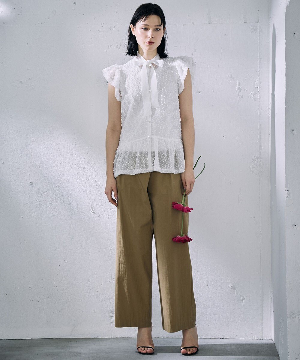 自由区 【カトリエムブーケ】Expression delicate ボウタイチュールトップス 