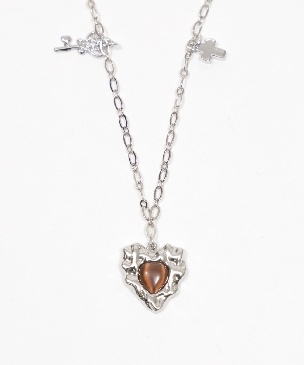 WEGO Lストーンハートジャラモチーフネックレス 