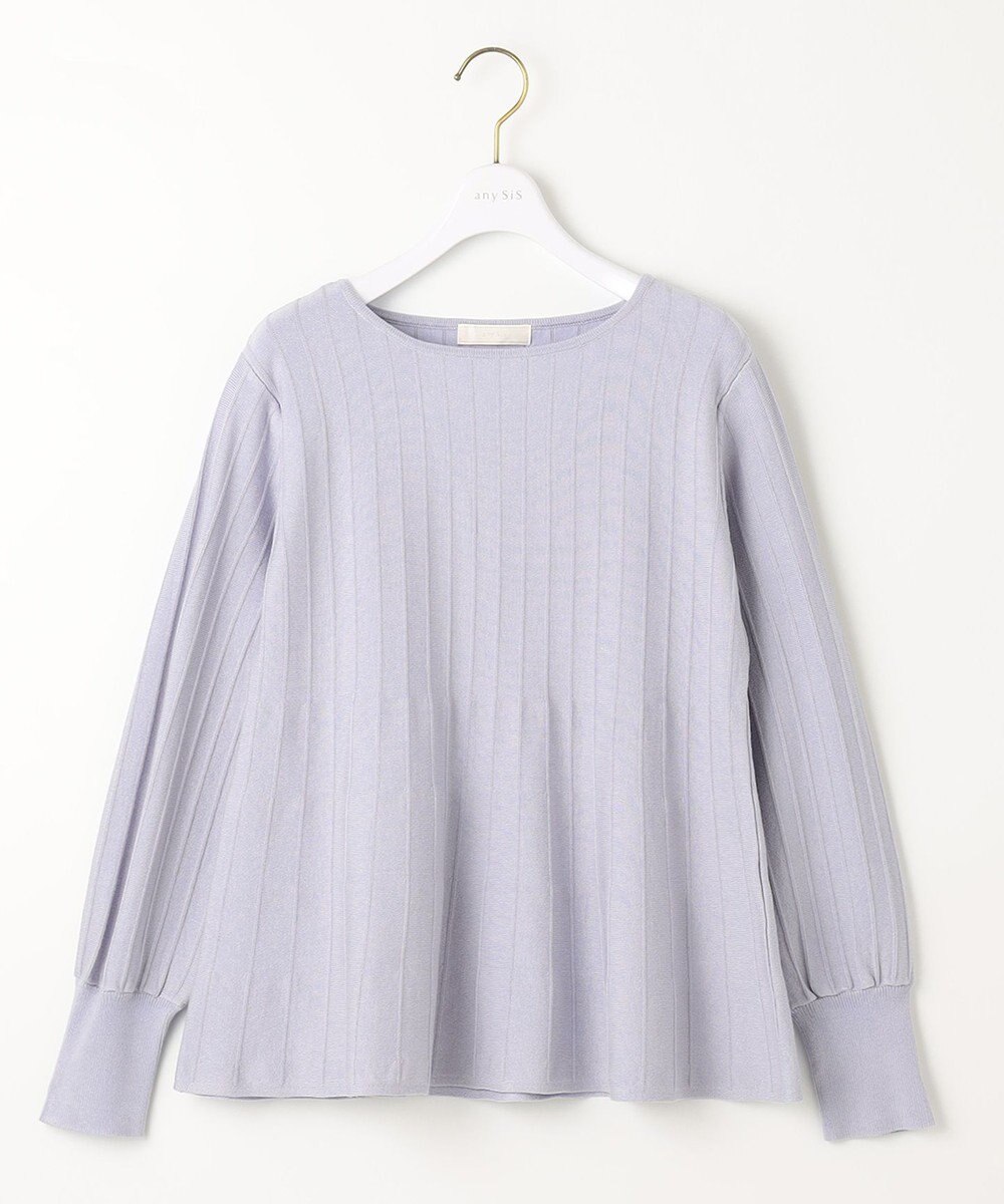 ANY SIS L 【洗える】ペプラム ニット 