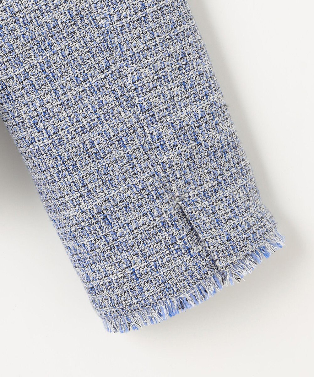 自由区 【セットアップ対応・洗える】ライトミックスツイード ジャケット 