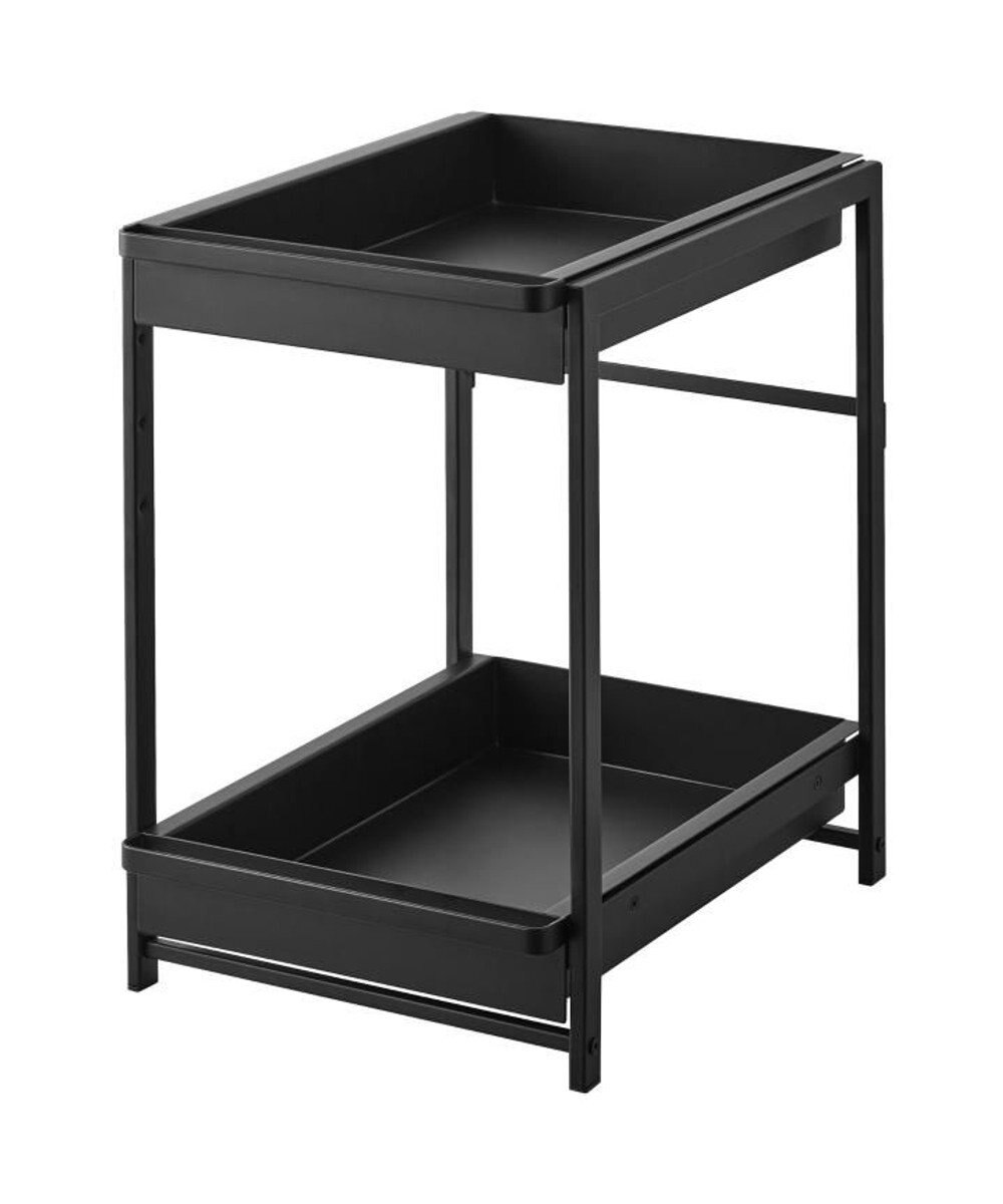 tower シンク下スライドラック タワー 2段 ブラック 