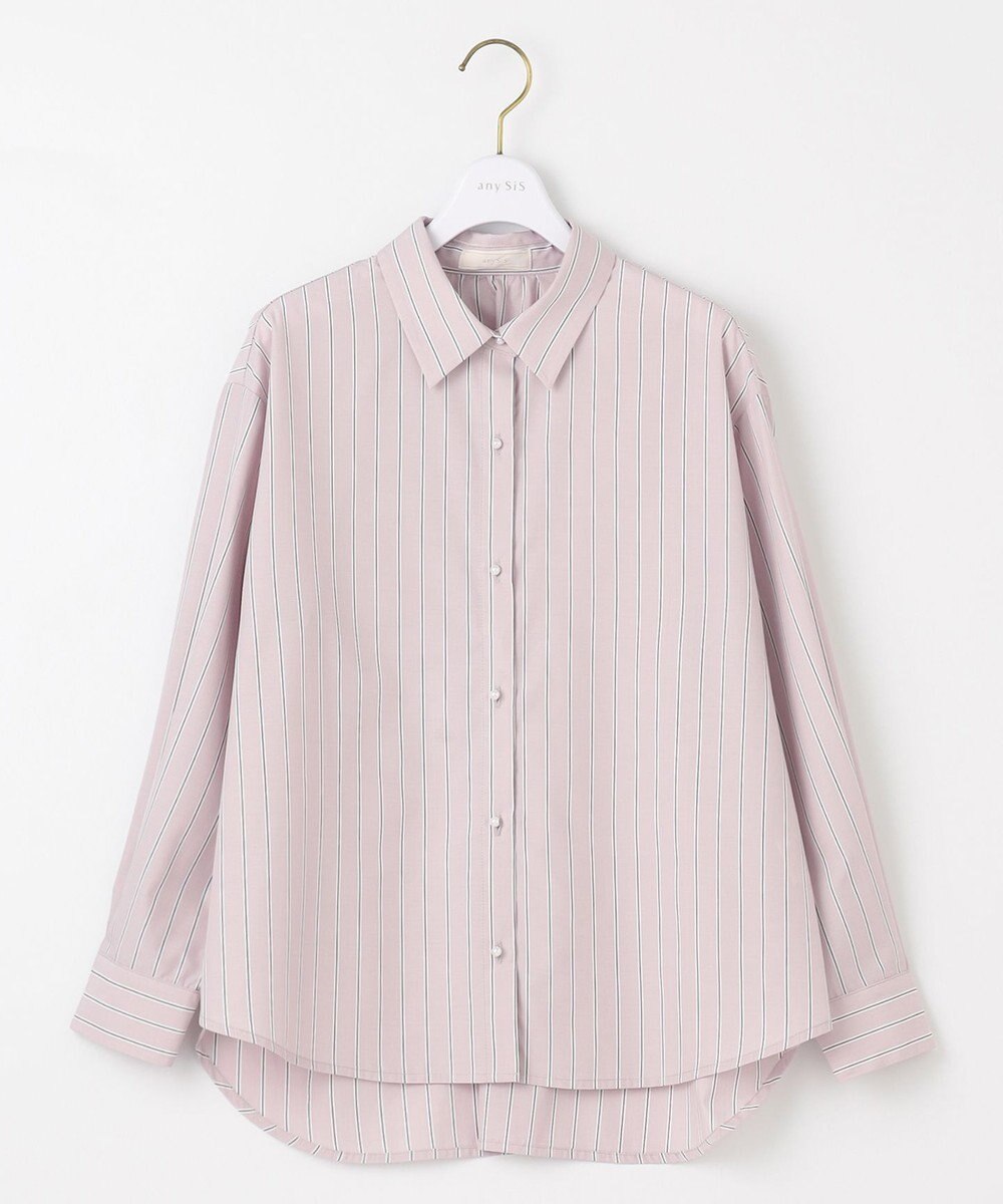 ANY SIS 【UVケア】イージーケアストライプ シャツ 