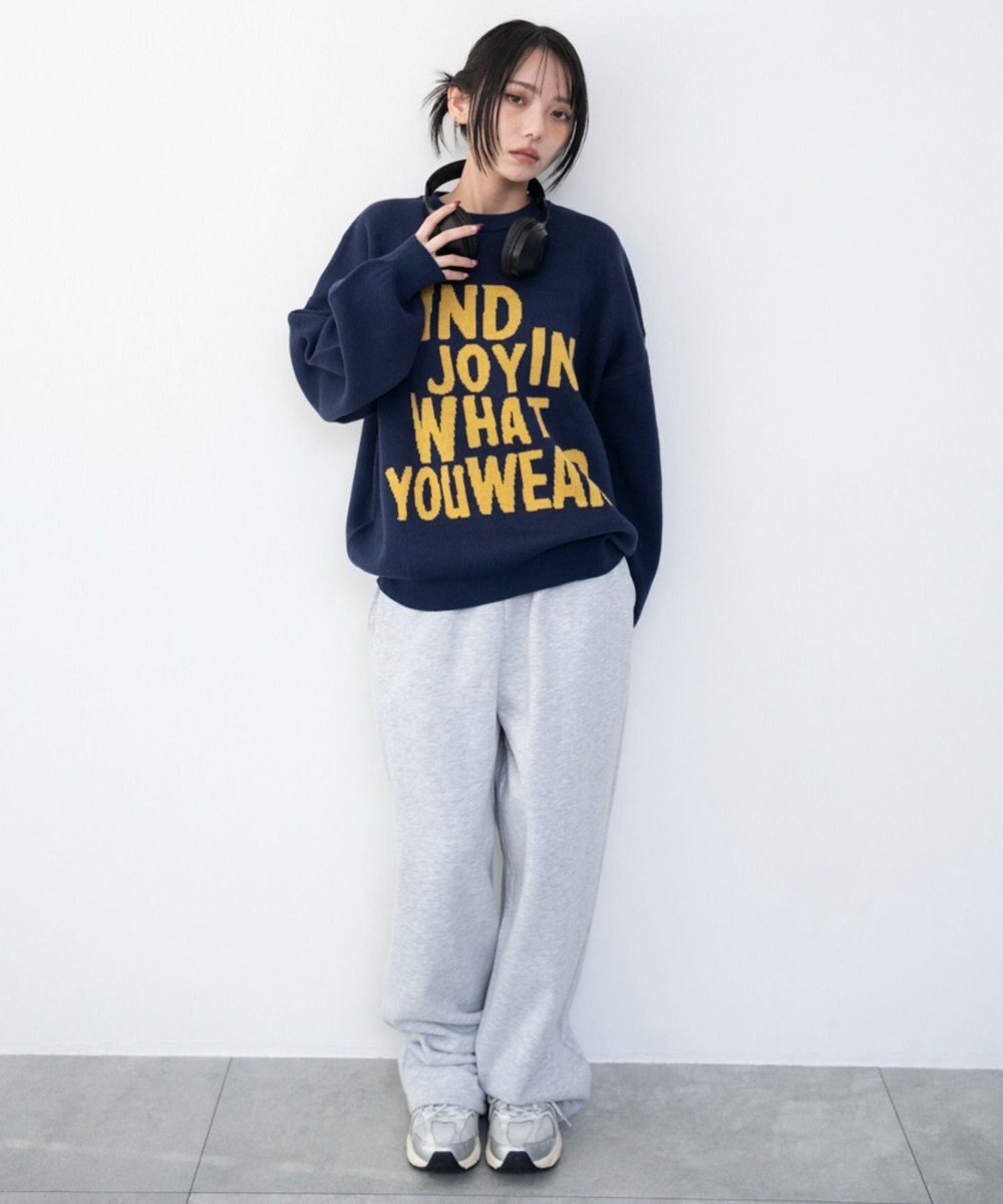 WEGO グラフィックニットプルオーバー 