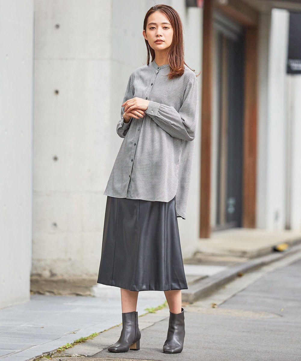 J.PRESS LADIES 【WEB限定・洗える】BARTOLOZZI ポリエステルレザーII スカート 