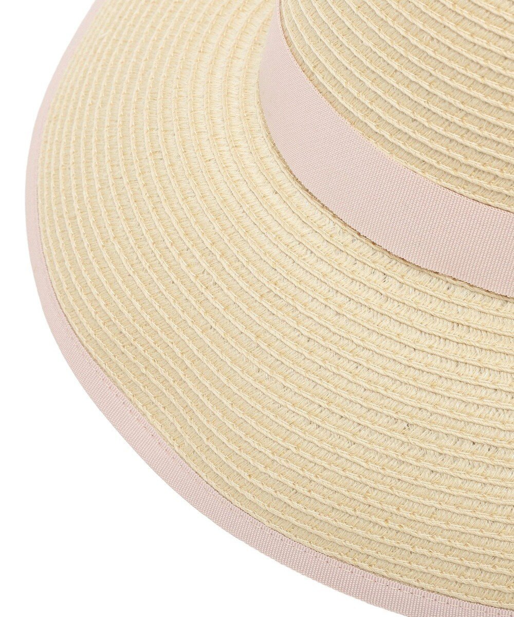 Maison de FLEUR 【手洗い可能】パールリボンスリットハット 