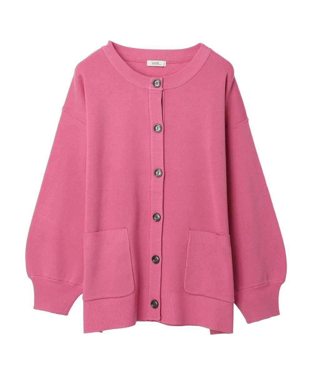 earth music&ecology クルーネックミドル丈カーディガン 