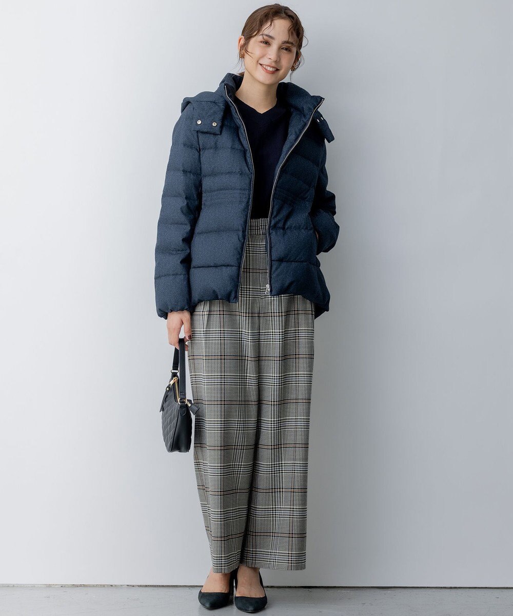 組曲 【洗える・2WAY】ライトタフタショートダウン 