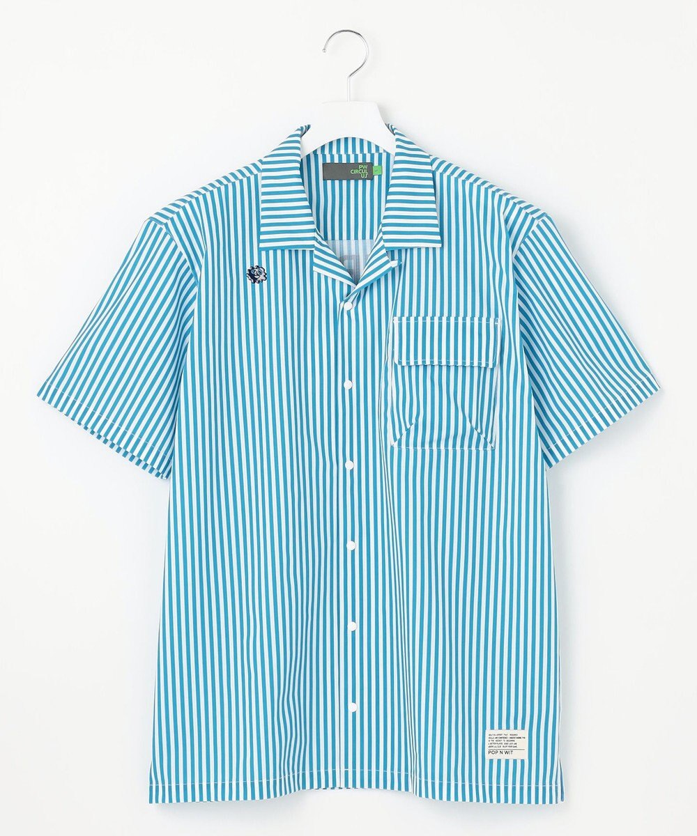 PW CIRCULUS 【高通気 / 軽撥水 / 軽量のDotAir 使用】【MEN】ストライプ柄オープンカラー 