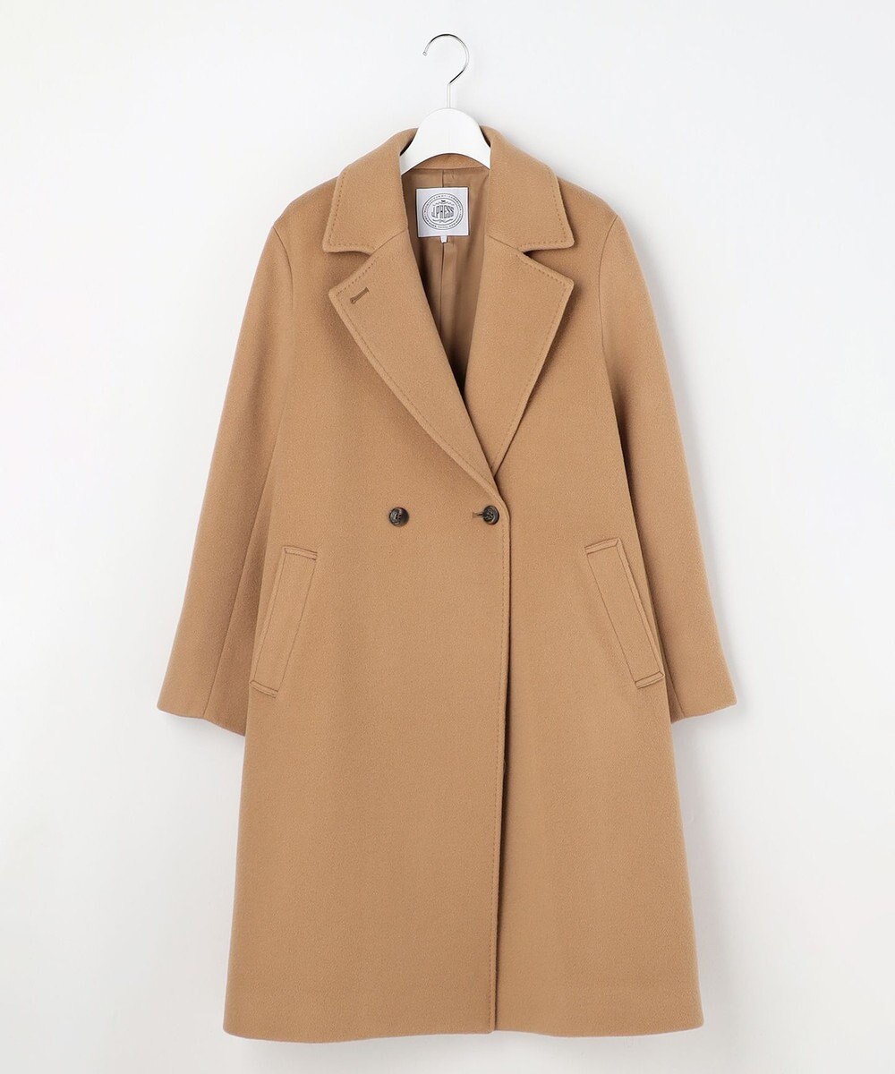 J.PRESS LADIES Pureラムウール ダブル ロングコート 