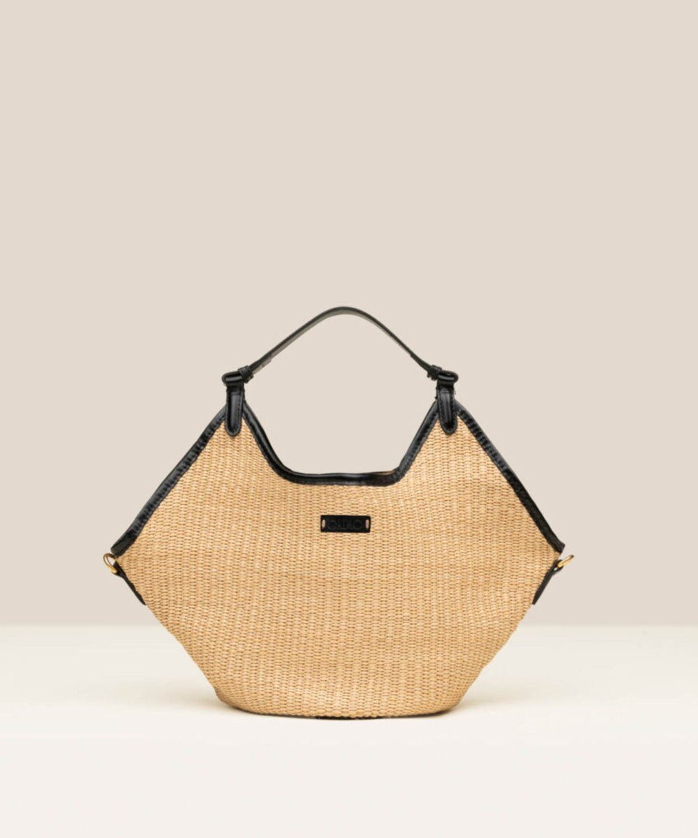 gaimo 【GAIMO/ガイモ】ラフィアバケットバッグ/JALONBLACK 