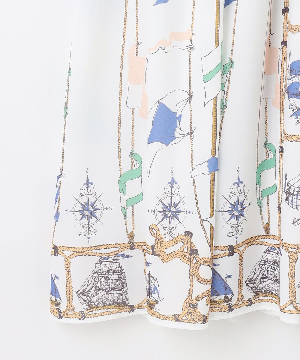 GRACE CONTINENTAL セーラープリントワンピース 