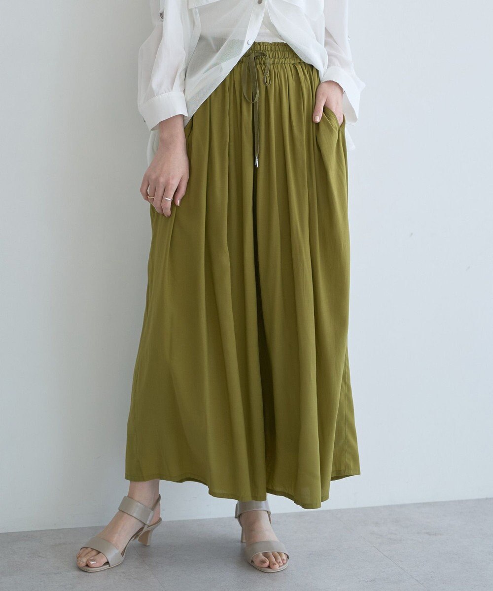 YECCA VECCA シルキータックワイドパンツ 