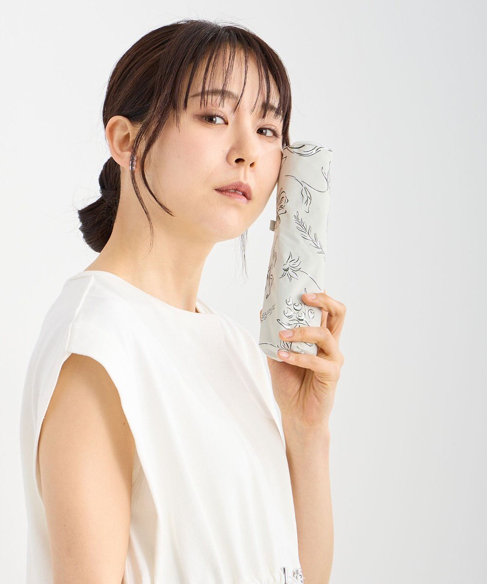 MOONBAT Fuwacool(フワクール) フワクールホワイト 晴雨兼用日傘 折りたたみ傘 シャイニープランツ 軽量 一級遮光／遮熱／UV 