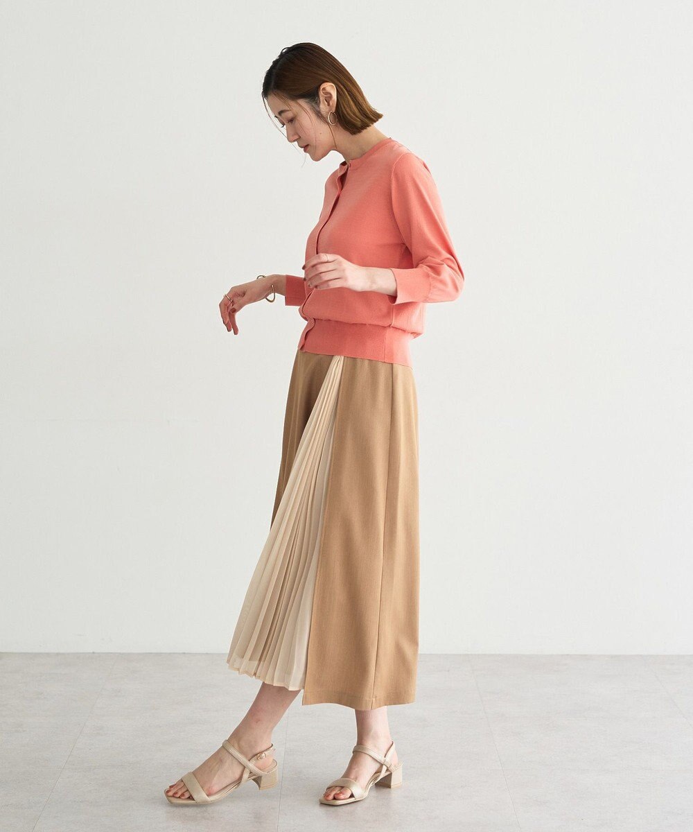 YECCA VECCA プリーツMIXフレアスカート 