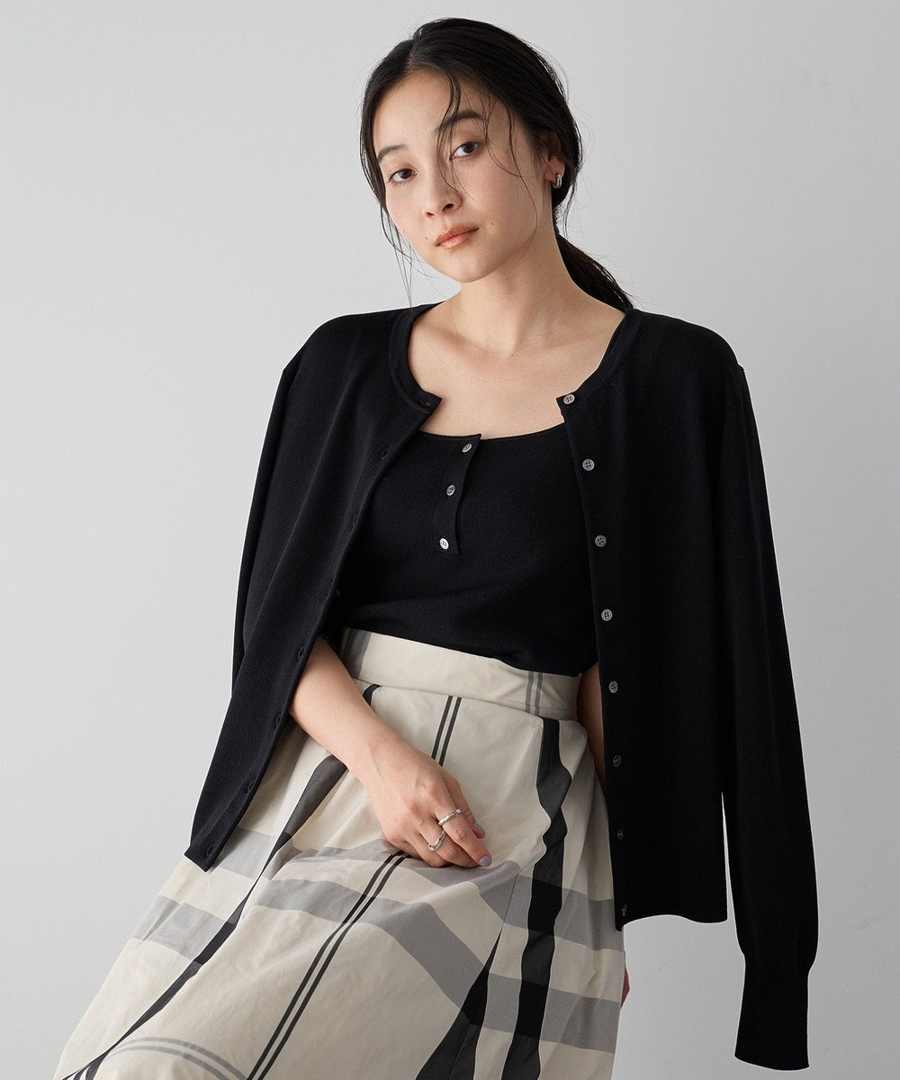 YECCA VECCA [UVカットマシンウォッシャブル]アンサンブルニット 