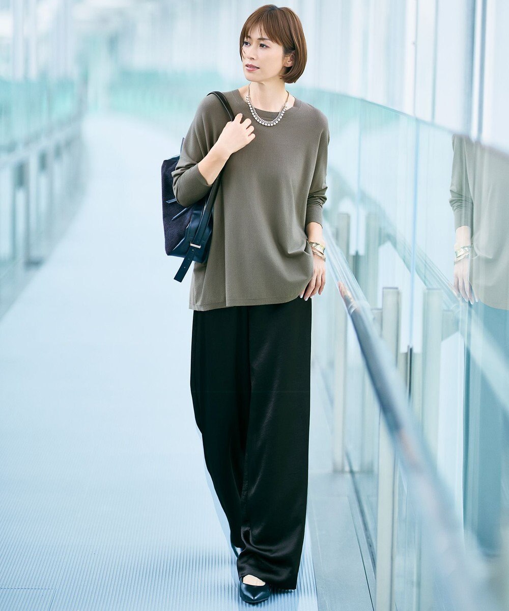 自由区 【カタログ掲載】ドレーピーサテンベイカー パンツ 