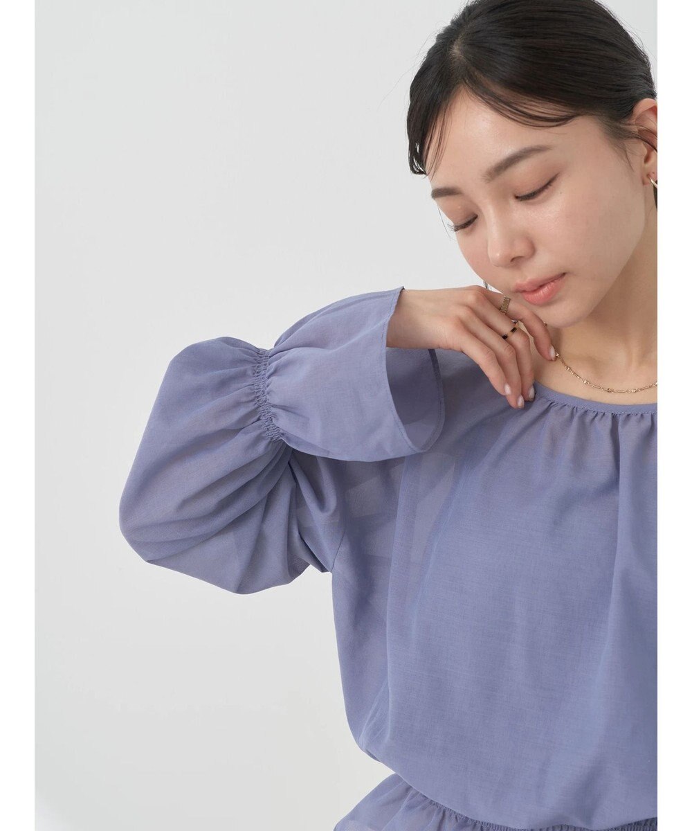 earth music&ecology シャーリングシアーブラウス 