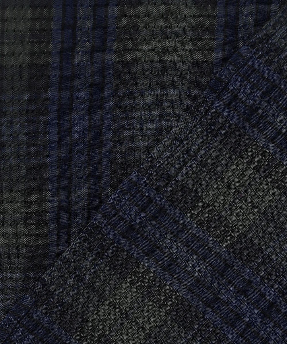 J.PRESS MEN 【KING SIZE 】【吸水速乾 / 接触冷感 / 高通気性】Aero Weave クールマックスサッカー チェック シャツ / B.D. 