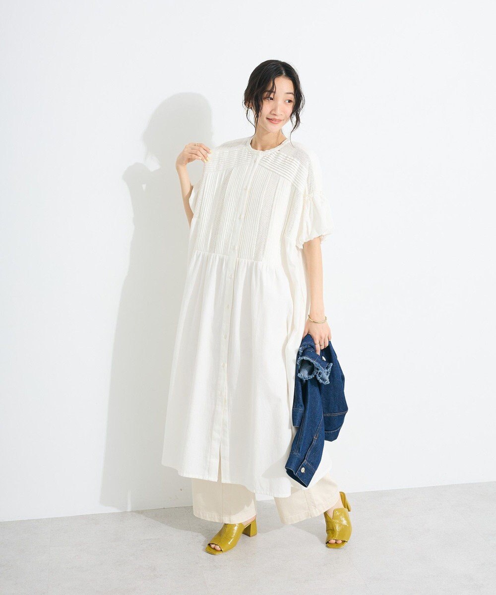 CRAFT STANDARD BOUTIQUE クロッシェレースピンタックワンピース 