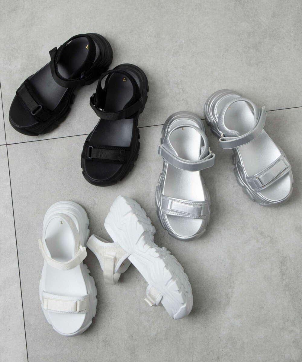 WEGO 【S～XLサイズ】厚底ダッドスポーツサンダル 