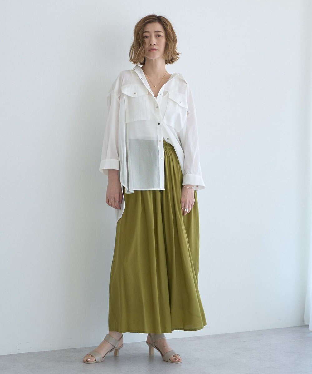 YECCA VECCA シルキータックワイドパンツ 